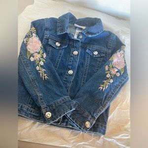 Little Lass embroidered jean jacket size 4T